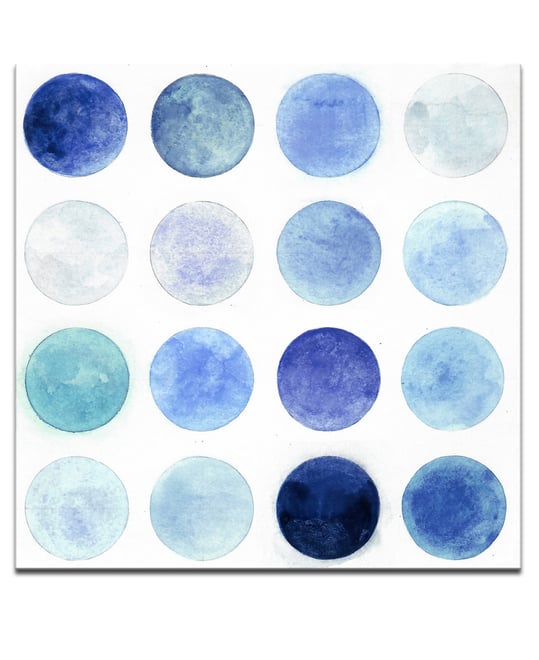 'Blue Lunar I' Abstract Canvas Wall Art, 20x20"