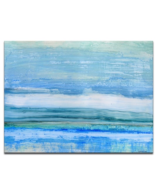 'Eastern Shores' Abstract Ocean Canvas Wall Art, 20x30"