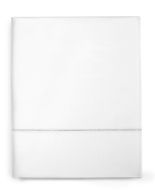 Solid 550 Thread Count 100% Cotton Flat Sheet, Queen, Exclusively at Macy's