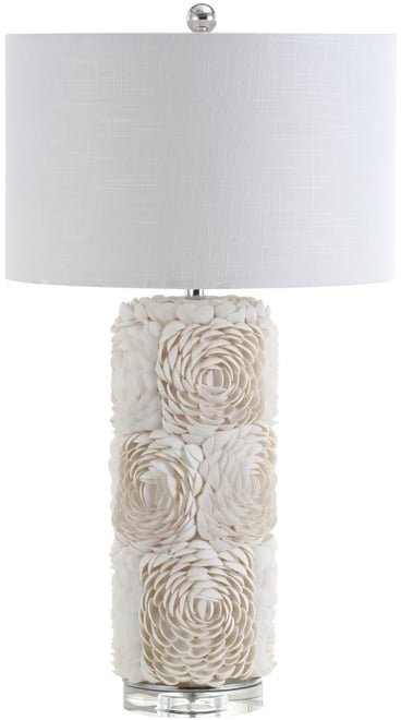 Rosette Seashell, Resin, Crystal Led Table Lamp