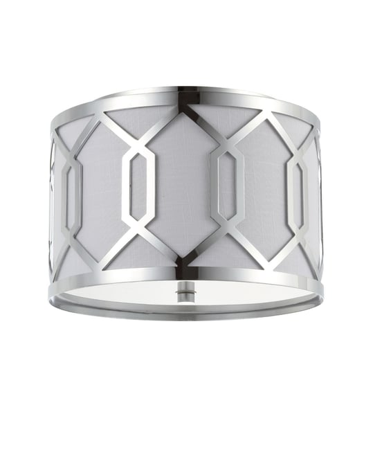 Hex 2-Light Metal Led Flush Mount