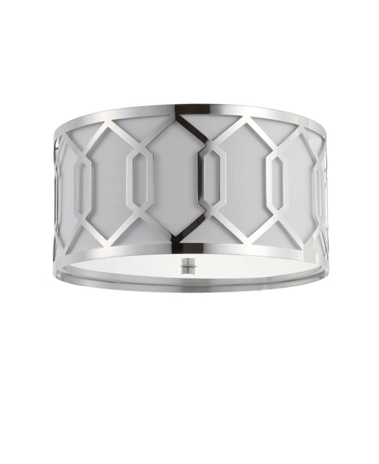 Hex 3-Light Metal Led Flush Mount
