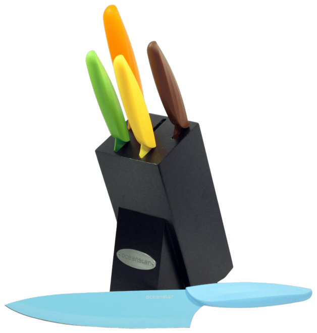 6-Piece Non-Stick Coating knife set with Block