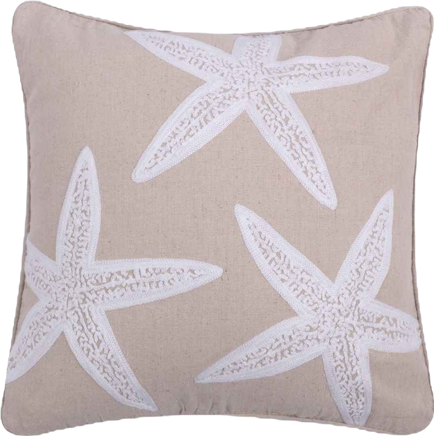 Starfish Decorative Pillow, 18" x 18"