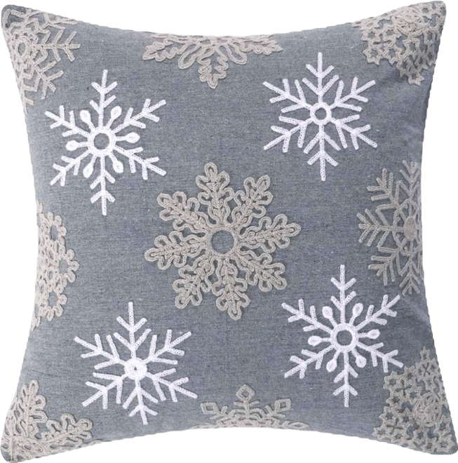 Rudolph Snowflake Decorative Pillow, 18" x 18"