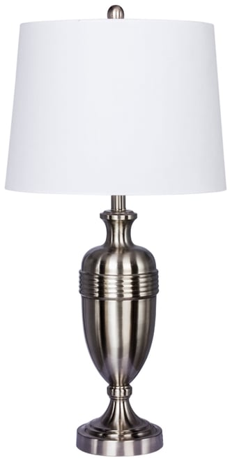 's 1590BS 29.25" Brushed Steel Decorative Urn Table Lamp