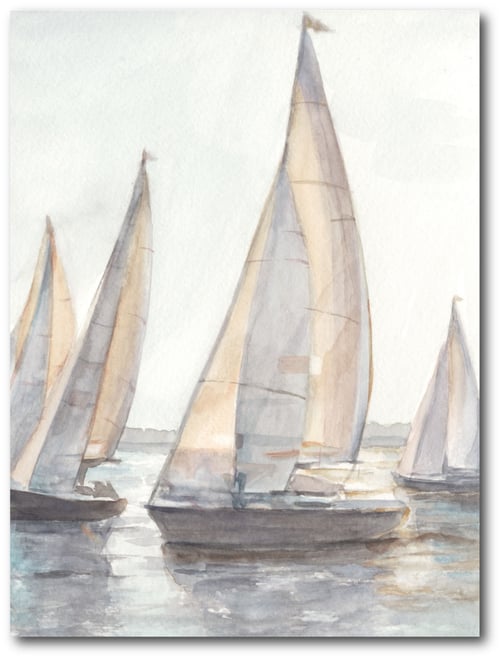 Plein Air Sailboats I Gallery-Wrapped Canvas Wall Art
