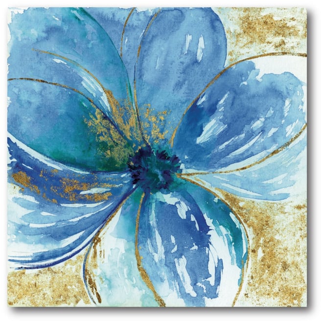 Nigella Blue Gallery-Wrapped Canvas Wall Art