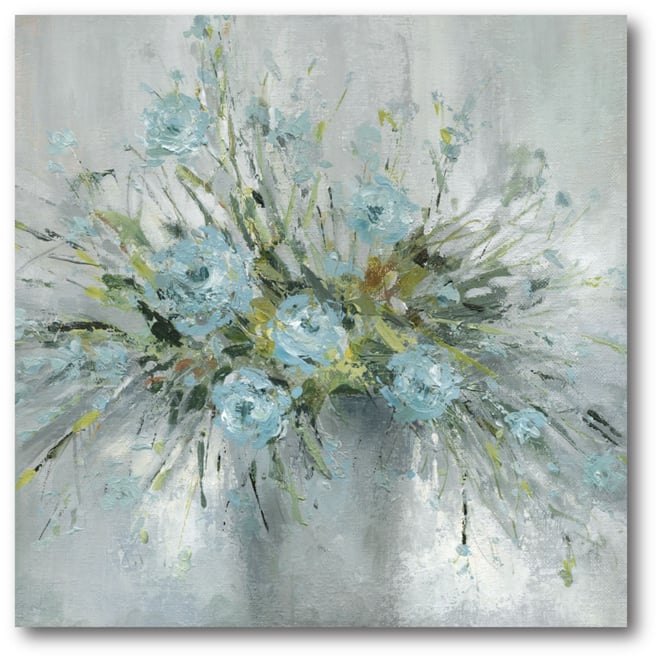Blue Bouquet Gallery-Wrapped Canvas Wall Art