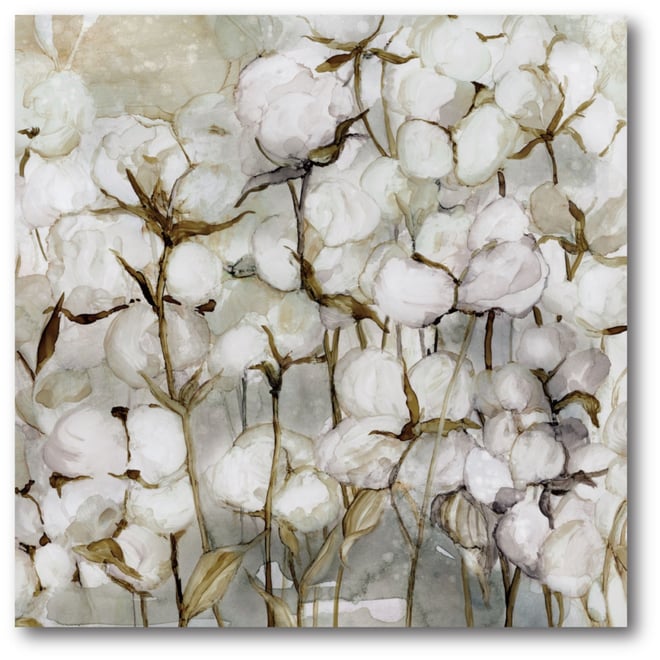 Cotton Field Gallery-Wrapped Canvas Wall Art