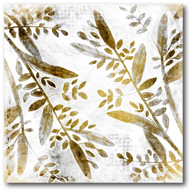 Botanical in Gold I Gallery-Wrapped Canvas Wall Art