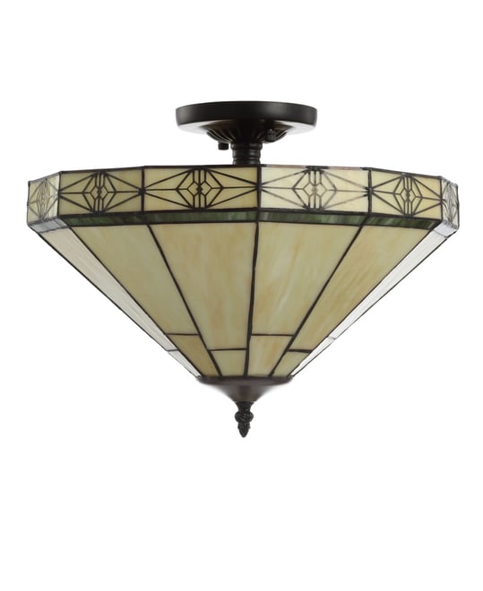 Jasmine 16" Tiffany-Style Led Semi-Flush Mount