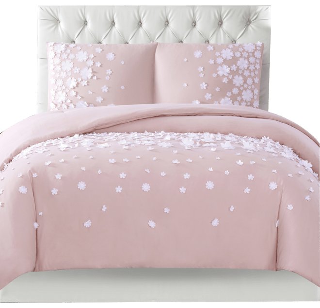 Christian Siriano Confetti Flowers 3 Piece Comforter Set, King