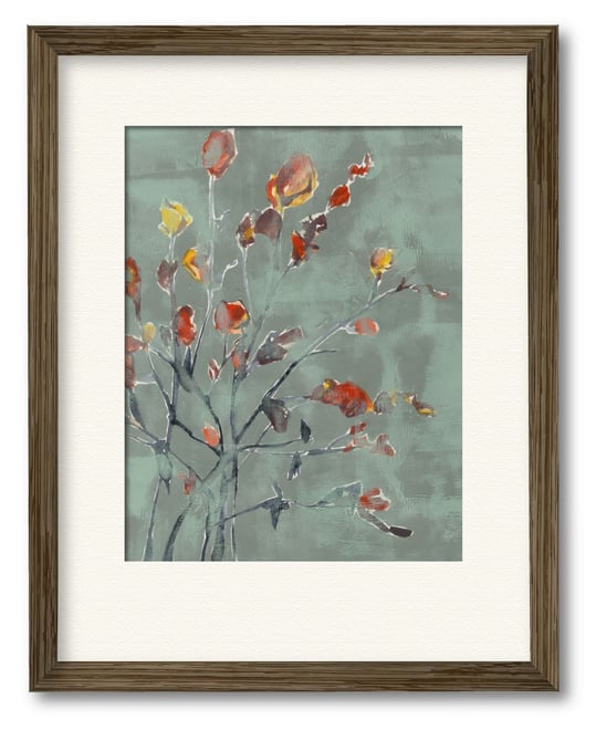 Wildflower Watercolors Ii 16" x 20" Framed and Matted Art