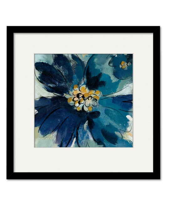 Inky Floral Iii 16" x 16" Framed and Matted Art
