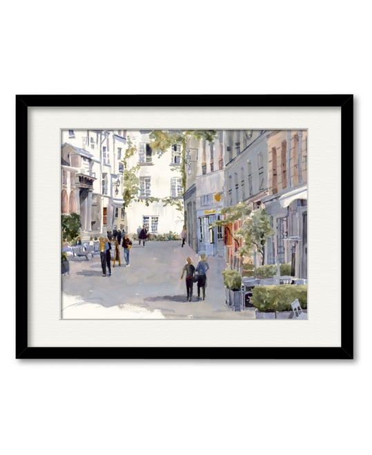 Paris Street 16" x 20" Framed and Matted Art