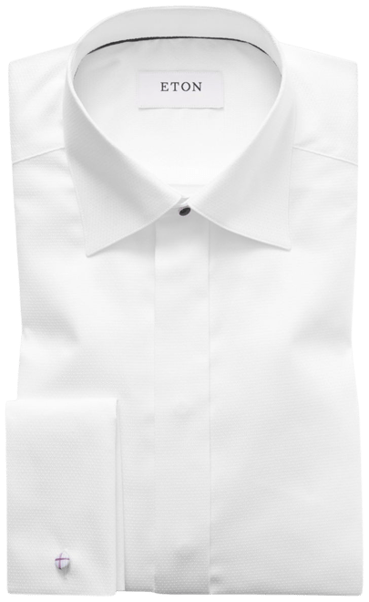 of Sweden Slim Fit Diamond Weave Tuxedo Shirt