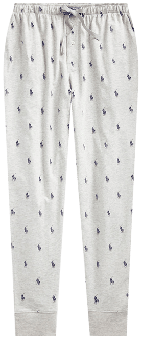 Pony Player Print Jogger Pant Andover Heather/Black S by Polo Ralph Lauren