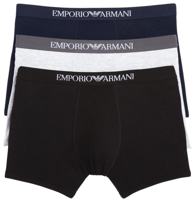 Emporio Armani Pure Cotton Boxer Briefs - Pack of 3