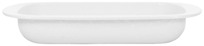 Solid White Enamelware Collection 3 Quart Baking Pan