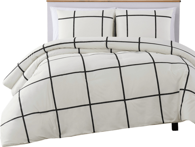 Kurt Windowpane 3-Pc. Comforter Set, King