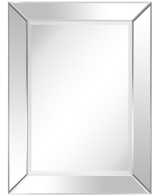 Solid Wood Frame Covered with Beveled Clear Mirror