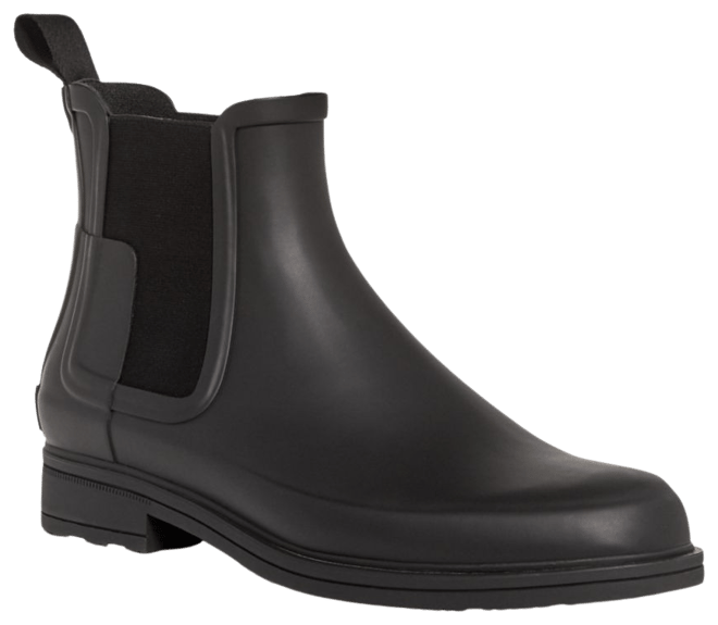 Hunter refined chelsea boots black online