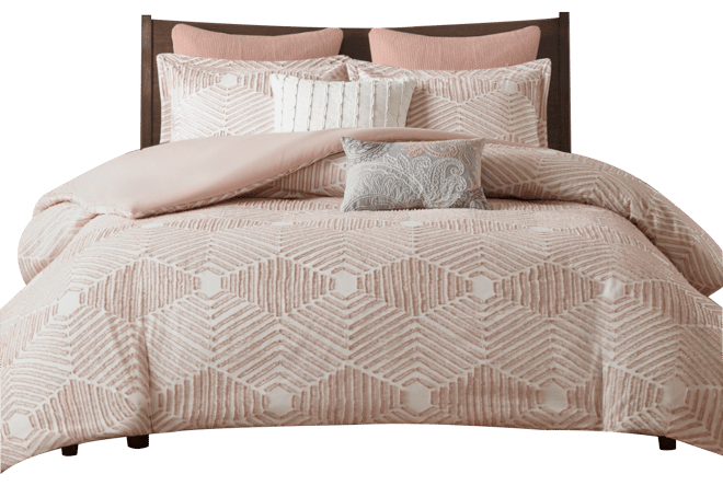 Ellipse Jacquard Cotton 3-Pc. Duvet Cover Set, Full/Queen