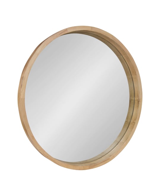 Hutton Round Wood Wall Mirror