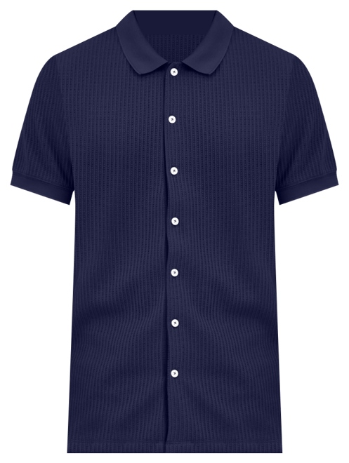 Men's Pointelle Short Sleeve Knit Shirt
