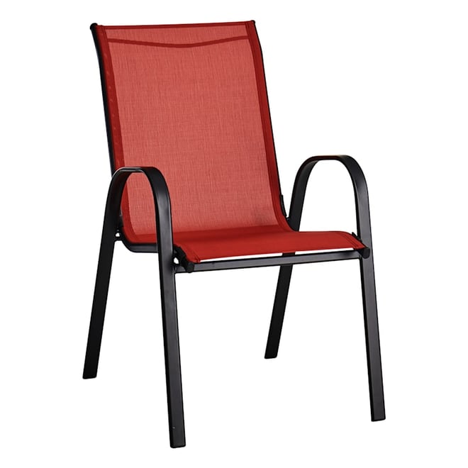 Red stacking deals patio chairs