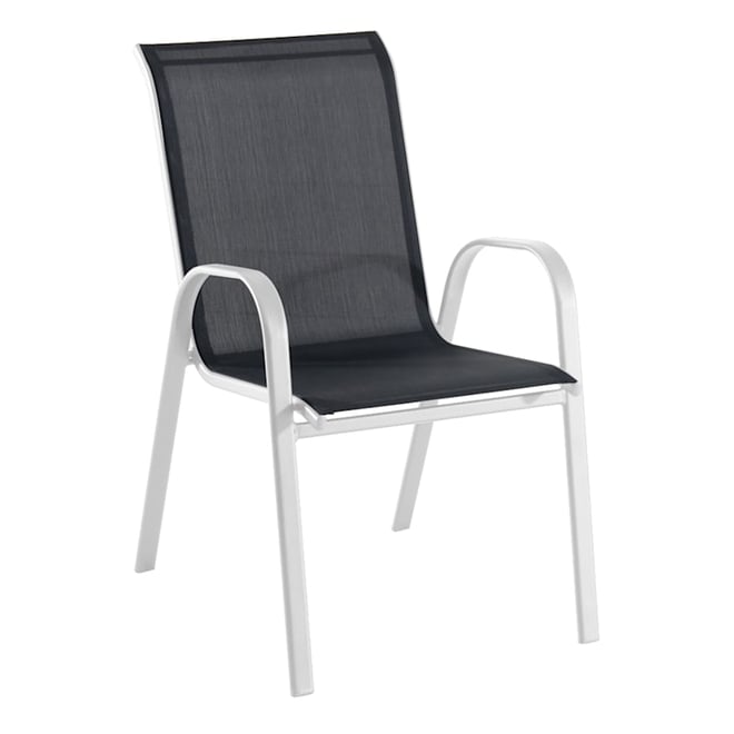 White sling back on sale patio chairs