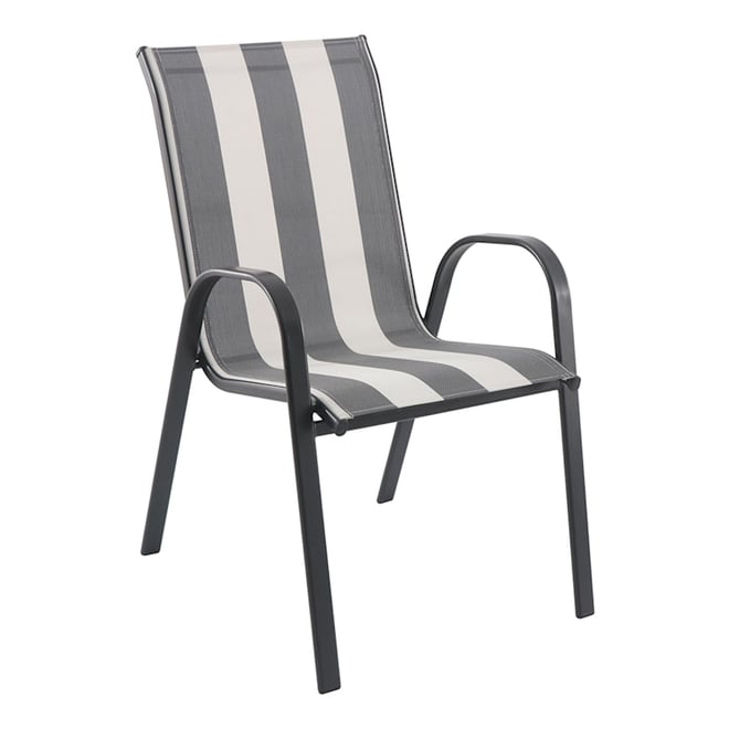 White sling patio deals chairs