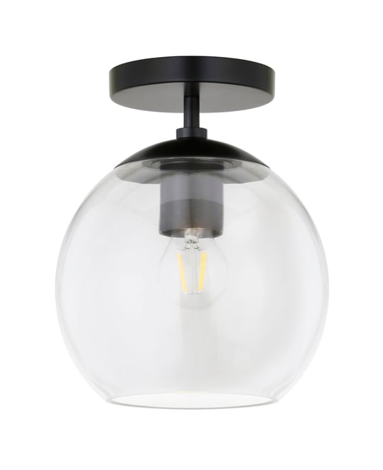 Bartlett 9" Glass Shade Wide Semi Flush Mount