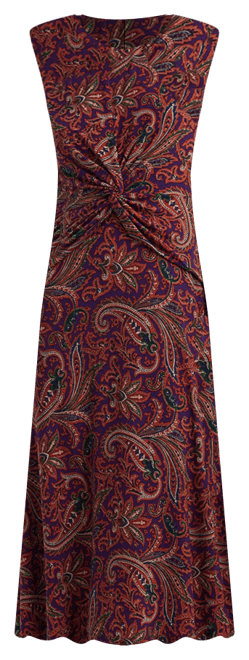 Lauren Ralph Lauren Women's Paisley Twist-Front Jersey Dress - Macy's