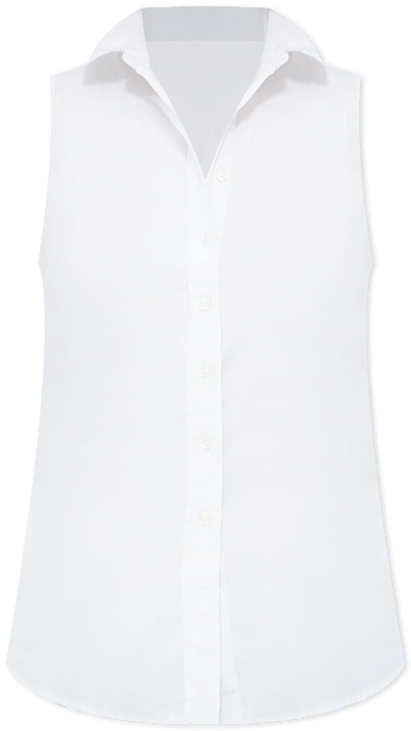 White Sleeveless Essentials Shirt