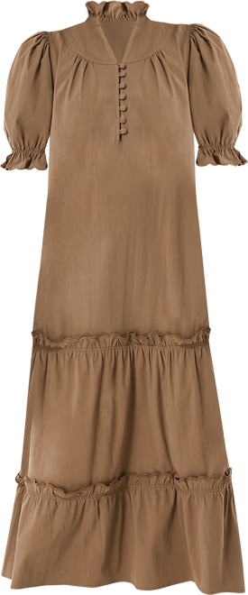 Chestnut Brown Selena Maxi Dress