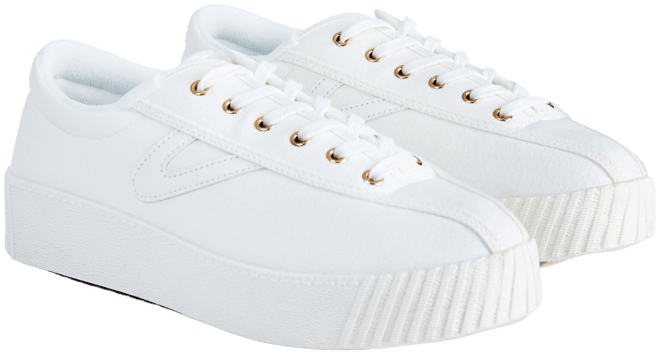 White Nylite Bold Plus Canvas Sneakers