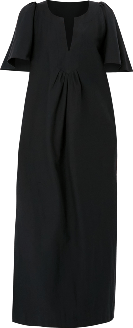 Black Finley Flutter Sleeve Maxi Dress