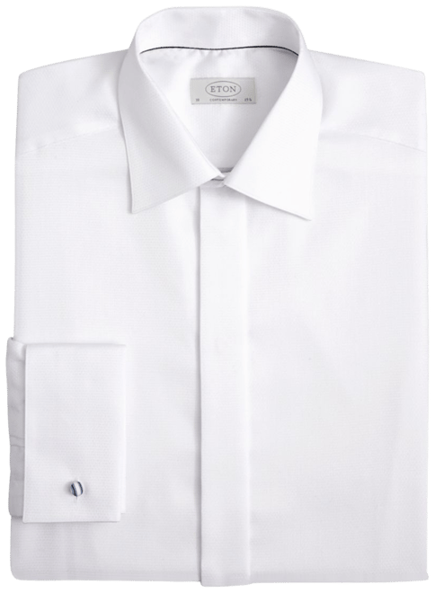 Eton Contemporary Fit Diamond Weave Tuxedo Shirt | Bloomingdale's