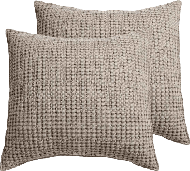Mills Waffle 2-Pc. Sham Set, European