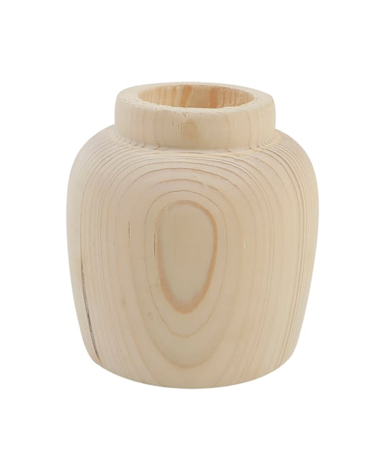 Wooden Planter Vase, 4.75"