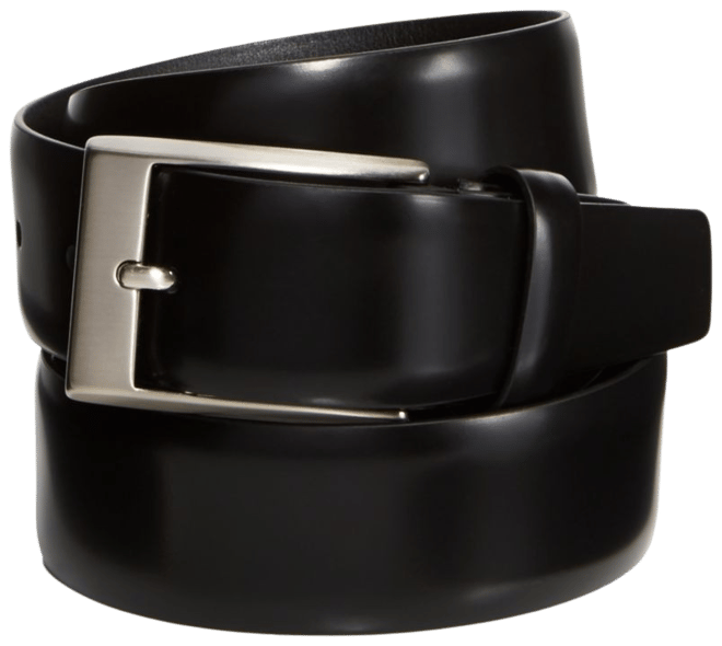 Leather belt in black - Canali