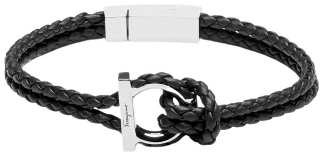 Ferragamo Salvatore Double Woven Leather Bracelet