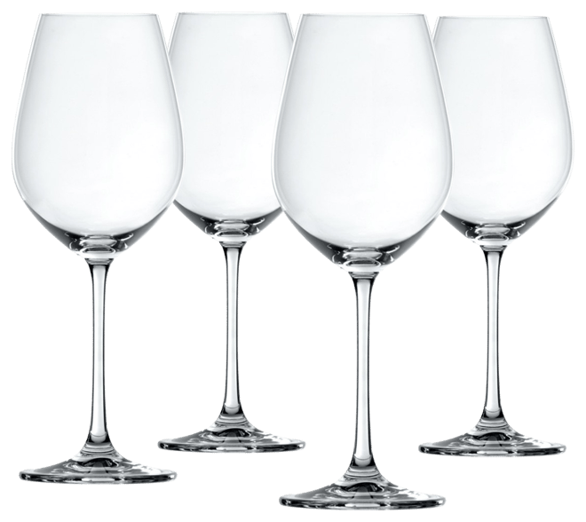 Salute Red Wine Glasses, Set of 4, 19.4 Oz