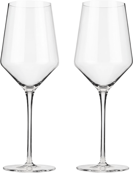Raye Angled Crystal Chardonnay Wine Glasses, Set of 2, 13 Oz