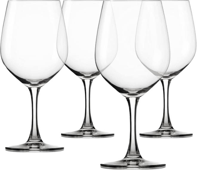 Wine Lovers Bordeaux Wine Glasses, Set of 4, 20.5 Oz