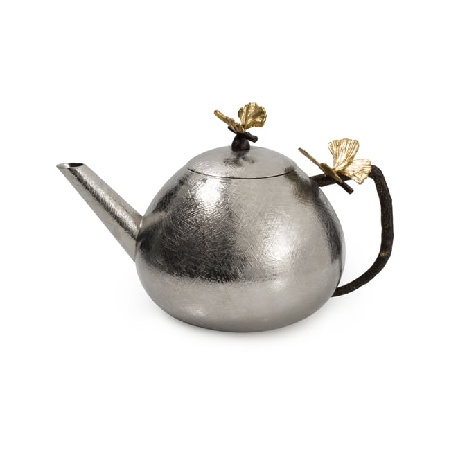 Butterfly Ginkgo Round Teapot