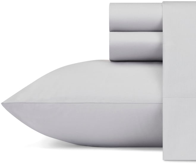 Solid Cotton Percale 4-Piece Sheet Set, King