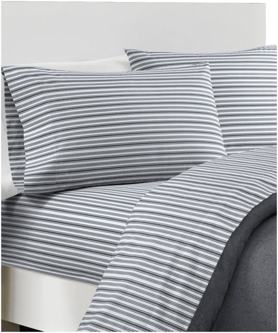 Coleridge Stripe Cotton Percale 3-Piece Sheet Set, Twin